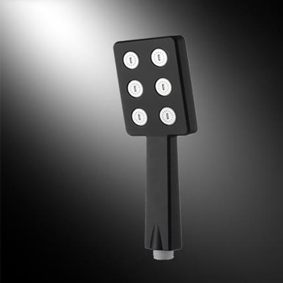 Matte Black Square Handheld Shower head Single Function High Pressure Sprinkler Silver/Black  TM-SD-E101